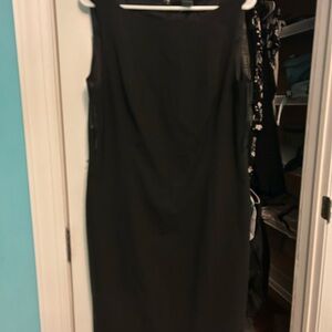 Ann Taylor Elegant Black Midi Dress